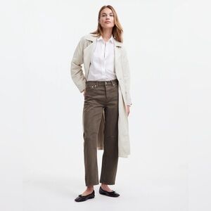 Madewell The Darted Barrel-Leg Jean in Driftwood Brown Size 32